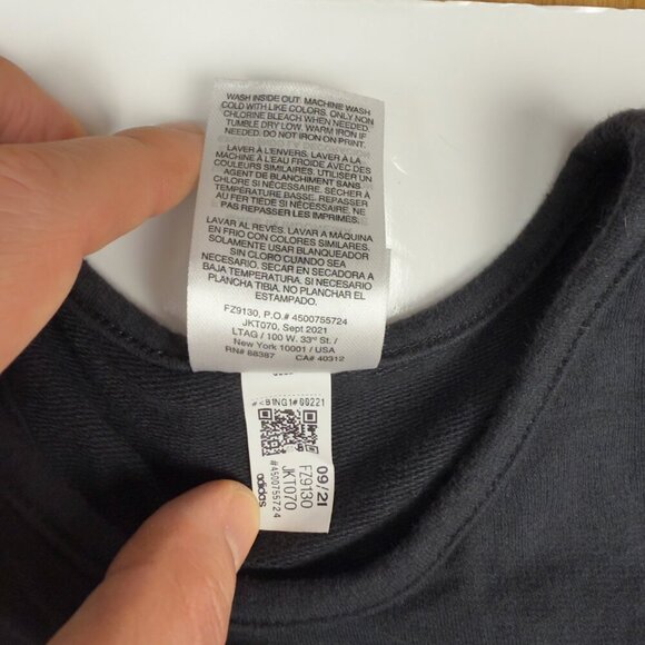 ADIDAS Logo Sleeveless Girl Black Knee-Length Pullover Cotton Shirt Tank Dress L - Picture 4 of 4